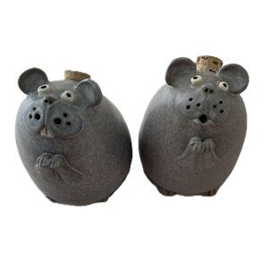 Ceramic Mouse Salt and Pepper Shakers 1996